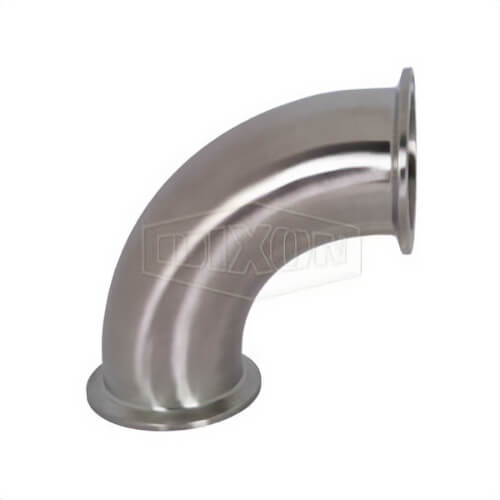 Dixon® Clamp Elbow, 90 deg Elbow, 1-1/2 in Nominal, 316L Stainless Steel