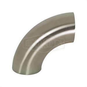 Dixon® Weld Elbow, 90 deg Elbow, 1 in Nominal, 0.065 in Thickness, 304 Stainless Steel, Polished, Domestic