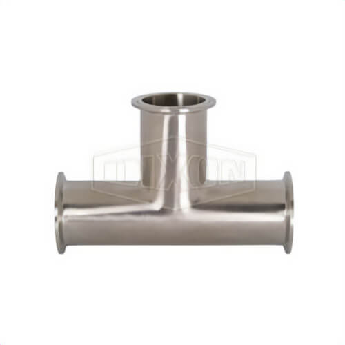 Dixon® Clamp Tee, Fitting/Connector Type: Tee, 1-1/2 in Nominal Size, 316L Stainless Steel, 5-1/2 in L, Domestic