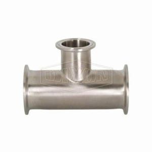 Dixon® B7RMP-G250200 Clamp Reducing Tee, 2-1/2 x 2 in, 304 Stainless Steel, Domestic