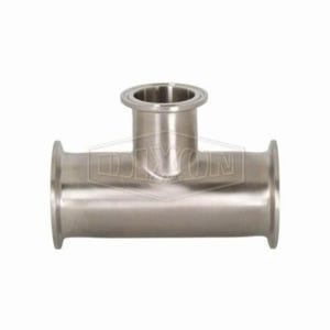 Dixon® B7RMP-G400250 Clamp Reducing Tee, 4 x 2-1/2 in, 304 Stainless Steel, Domestic