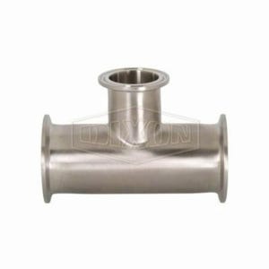 Dixon® B7RMP-R10075 Clamp Reducing Tee, 1 x 3/4 in, 316L Stainless Steel, Domestic