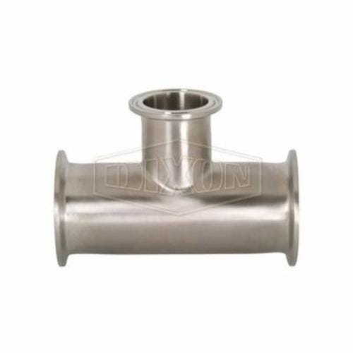 Dixon® B7RMP-R150100 Clamp Reducing Tee, 1-1/2 x 1 in, 316L Stainless Steel, Domestic