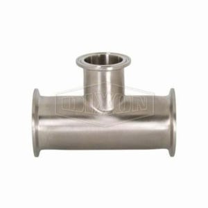 Dixon® B7RMP-R200100 Clamp Reducing Tee, 2 x 1 in, 316L Stainless Steel, Domestic