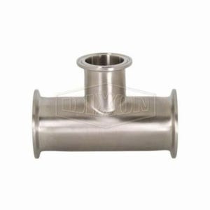 Dixon® B7RMP-R300150 Clamp Reducing Tee, 3 x 1-1/2 in, 316L Stainless Steel, Domestic