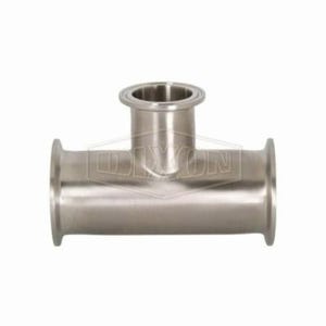 Dixon® B7RMP-R400200 Clamp Reducing Tee, 4 x 2 in, 316L Stainless Steel, Domestic