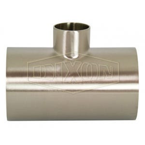 Dixon® B7RWWW-G250200P Weld Reducing Tee, 2-1/2 x 2 in, 304 Stainless Steel, Domestic
