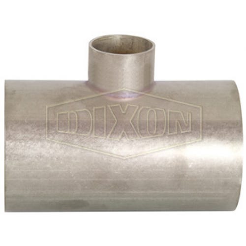 Dixon® B7RWWW-R200150U Weld Reducing Tee, 2 x 1-1/2 in, 316L Stainless Steel, Domestic