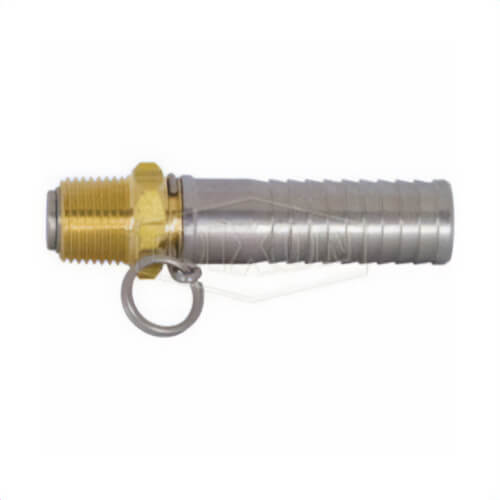 Dixon® BNS44 Swivel Connector, 1/2 in Nominal, NPT Straight Swivel x Hose Shank End Style, Brass, Domestic