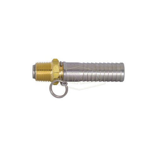 Dixon® BNS64 Swivel Connector, 1/2 x 3/4 in, NPT Straight Swivel x Hose Shank, Brass