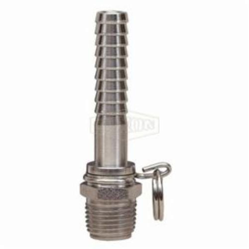 Dixon® BNS64SS Swivel Connector, 1/2 x 3/4 in Nominal, NPT Straight Swivel x Hose Shank End Style, Stainless Steel