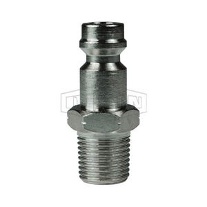 Dixon® BR1GM1-B-E-7 BR Series Quick Disconnect Pneumatic Plug, 1/8-28 Nominal, Quick Disconnect Plug x BSPP, 300 psi Pressure, Brass
