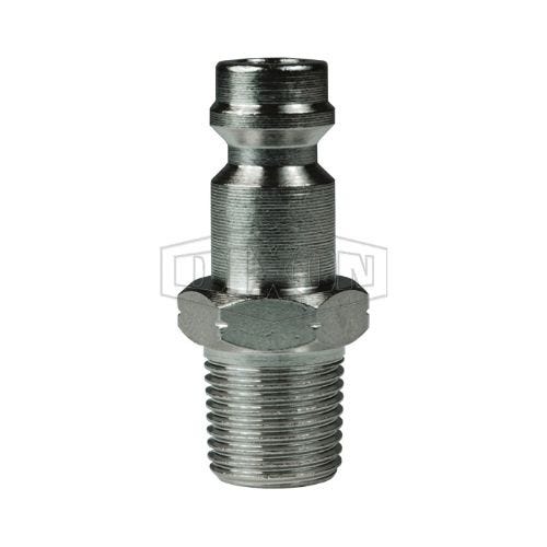 Dixon® BR1GM2-B-E-7 BR Series Quick Disconnect Pneumatic Plug, 1/4-19 Nominal, Quick Disconnect Plug x BSPP, 300 psi Pressure, Brass