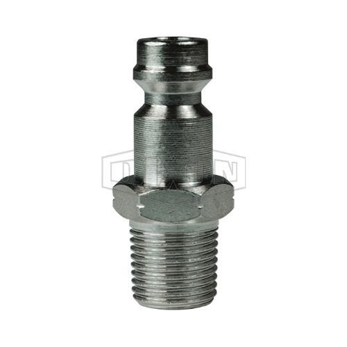 Dixon® BR1M2-B-E-7 BR Series Quick Disconnect Pneumatic Plug, 1/4-18 Nominal, Quick-Disconnect Plug x MNPT, 300 psi Pressure, Brass