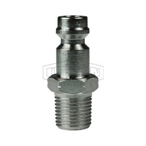 Dixon® BR1M2-B-E-7 BR Series Quick Disconnect Pneumatic Plug, 1/4-18 Nominal, Quick-Disconnect Plug x MNPT, 300 psi Pressure, Brass