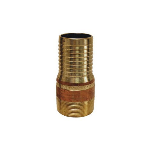 Dixon® BST15 King™ Combination Nipple, 1-1/4 in x 3-15/16 in L Hose Shank x MNPT, Brass, Domestic