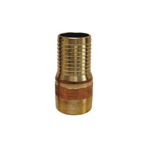 Dixon® BST15 King™ Combination Nipple, 1-1/4 in x 3-15/16 in L Hose Shank x MNPT, Brass, Domestic