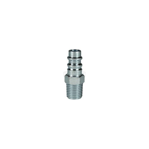 Dixon® CJ2M3-LG CJ Series High Flow Male Quick Disconnect Pneumatic Plug, 3/8-18 Nominal, Quick Disconnect Plug x NPTF, 300 psi Pressure, Steel
