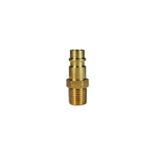 Dixon® CJ2BM3-B CJ Series High Flow Male Quick Disconnect Pneumatic Plug, 3/8-19 Nominal, Quick Disconnect Plug x BSPT, 300 psi Pressure, Brass