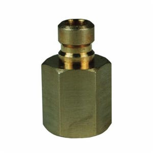 Dixon® CM3F2-B CM Series Industrial Interchange Quick-Disconnect Nipple, 1/4-18 x 3/8 in Nominal, Quick Disconnect Plug x FNPT, Brass