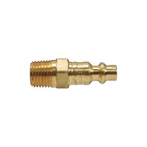 Dixon® D2M1-B DF Series Industrial Male Quick Disconnect Pneumatic Plug, 1/8-27 Nominal, Quick Disconnect Plug x NPTF, 300 psi Pressure, Brass