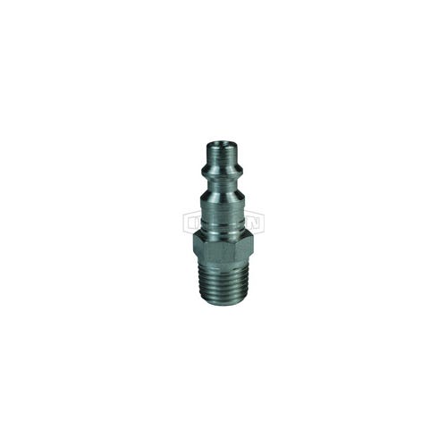 Dixon® D3BM3 DF Series Industrial Male Quick Disconnect Pneumatic Plug, 3/8-19 Nominal, Quick Disconnect Plug x BSPP, 500 psi Pressure, Steel