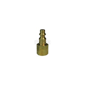 Dixon® D4F6-B DF Series Industrial Female Quick Disconnect Pneumatic Plug, 3/4-14 Nominal, Quick Disconnect Plug x NPTF, 500 psi Pressure, Brass