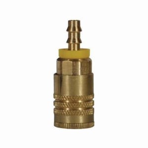 Dixon® DC3844L Air Chief ARO Quick Disconnect Push-On Coupler, 1/4 in Nominal, Quick Disconnect Coupler x Hose Barb, 300 psi Pressure, Brass, Domestic