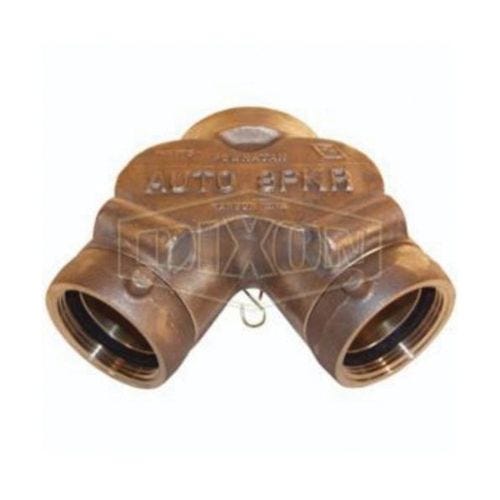 Dixon® DCS6025F Siamese Connection Back Outlet Double Clapper, 2-1/2 x 6 in, Female NST (NH) x FNPT, Brass, Domestic