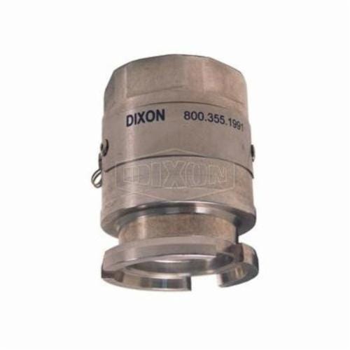 Mann-Tek by Dixon® DDA075AL Dry Disconnect Adapter Tank Unit with FKM (FPM) Seals, 3/4 in Nominal, Adapter x FNPT End Style