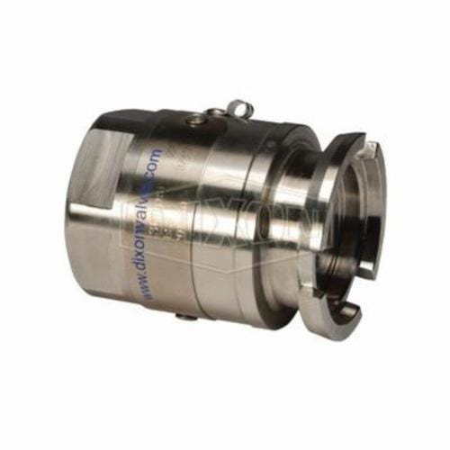 Mann-Tek by Dixon® DDA200SS Mann Tek Dry Disconnect Adapter Tank Unit with FKM (FPM) Seals, 2 in Nominal, Adapter x FNPT End Style, 316 Stainless Steel