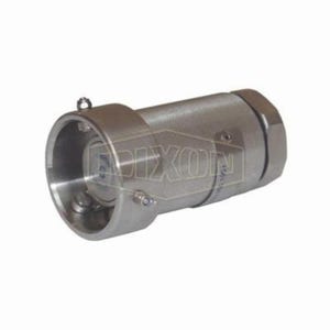 Mann-Tek by Dixon® DDC100SS Mann Tek Dry Disconnect Coupler Hose Unit with FKM (FPM) Seals, 1 in Nominal, Coupler x FNPT End Style, 316 Stainless Steel