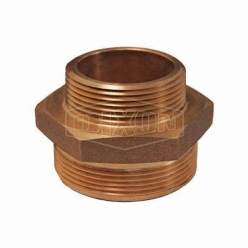 Dixon® DMH1525F Hex Nipple, 1-1/2 x 2-1/2 in Nominal, MNPT x Male NST, Cast Brass, Domestic
