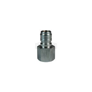 Dixon® E1F1-S DQC E Straight Through Interchange Female Plug, 1/8-27 Nominal, NPTF, 303 Stainless Steel