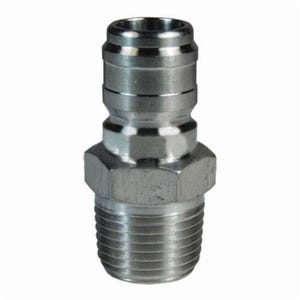 Dixon® E2M2 E Series Straight Through Hydraulic Interchange Coupler, 1/4 in x 1/4-18 Nominal, Quick-Connect x MNPT, Steel, Domestic