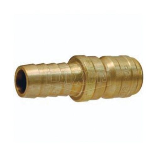Dixon® E4S4-B E Series Straight Through Interchange Quick-Connect Plug, 1/2 in Nominal, Hose Barb, Brass, Domestic