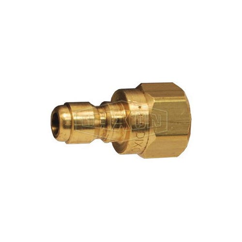 Dixon® E8F8-B Straight Through Interchange Quick Connect Plug, 1-11-1/2 Nominal, FNPT, Brass, Domestic