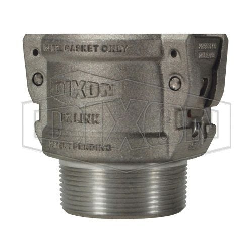 Dixon® EZL200-B-AL EZLink™ Type B Armless Cam and Groove Coupler with Buna-N Gasket, 2 in Nominal, Coupler x MNPT End Style, Aluminum, Domestic