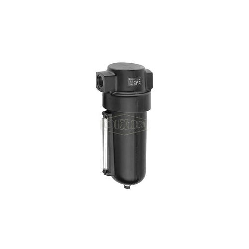 Dixon® F17-800A Jumbo Compressed Airline Filter with Automatic Drain and Pyrex® Sight Glass, 1 in Port, 425 scfm, 40 micron, 250 psig, -30 to 175°F 