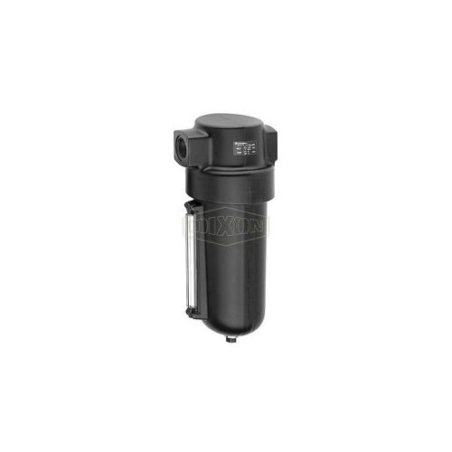 Dixon® F17-A00M Jumbo Compressed Airline Filter with 1/4 Turn Manual Drain and Pyrex® Sight Glass, 1-1/4 in Port, 425 scfm