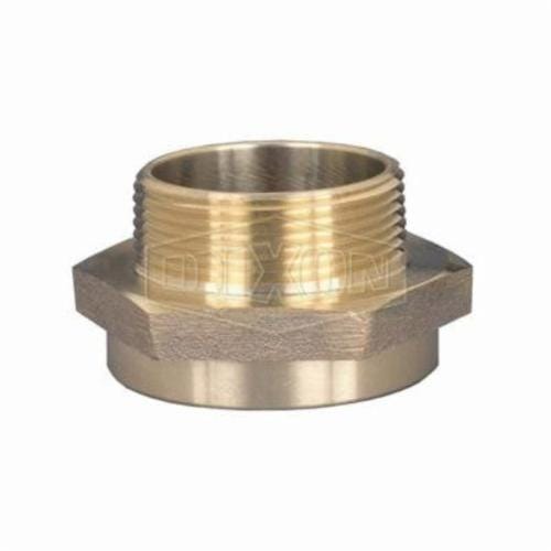 Dixon® FM45F40T Reducing Hex Nipple, 4-1/2 x 4 in, Brass, Female NST (NH) x MNPT, Domestic