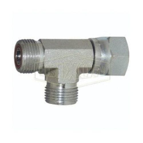 Dixon® FS6602-8 Run Tee, 13/16-16 Nominal, Male Flat Face x Female Flat Face Swivel x Male Flat Face, Steel, Domestic