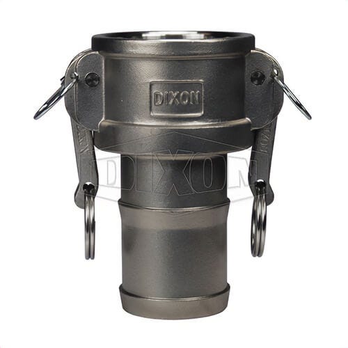 Dixon® G100-C-SS Type-C Cam and Groove Coupler, 1 in Nominal, Female Coupler x Hose Shank End Style, 316 Stainless Steel, Import