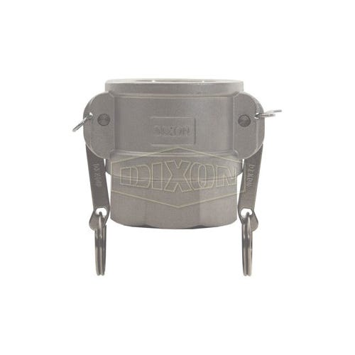 Dixon® G100-D-SS Type D Cam and Groove Coupler, 1 in Nominal, Female Coupler x FNPT End Style, 316 Stainless Steel, Import