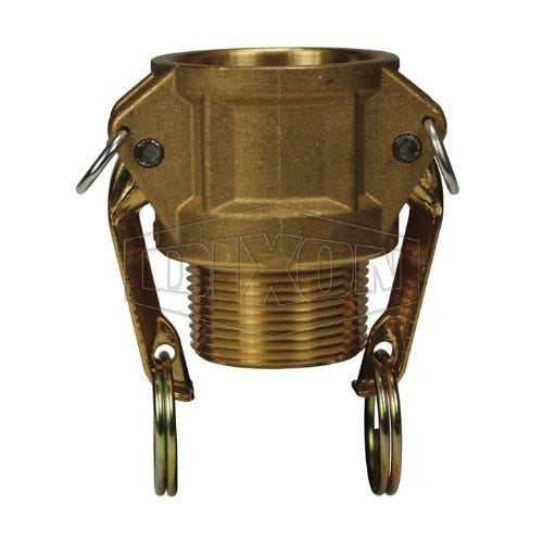 Dixon® G150-B-BR Type B Cam and Groove Coupler, 1-1/2 in Nominal, Female Coupler x MNPT End Style, Brass, Import