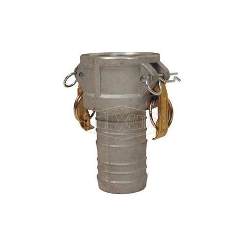 Dixon® G150-C-AL Type-C Cam and Groove Coupler, 1-1/2 in Nominal, Female Coupler x Hose Shank End Style, Aluminum, Import