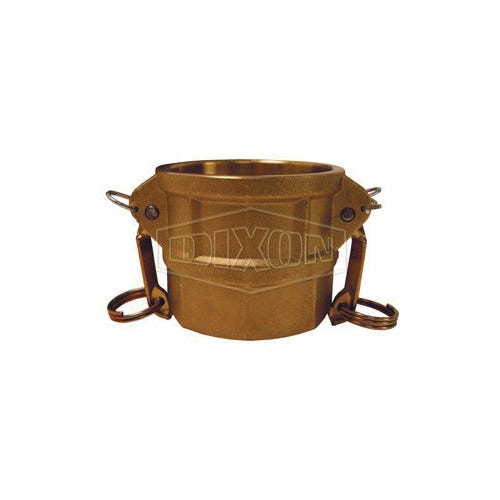 Dixon® G150-D-BR Type D Cam and Groove Coupler, 1-1/2 in Nominal, Female Coupler x FNPT End Style, Brass, Import