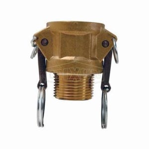 Dixon® G200-B-BR Type B Cam and Groove Coupler, 2 in Nominal, Female Coupler x MNPT End Style, Brass, Domestic