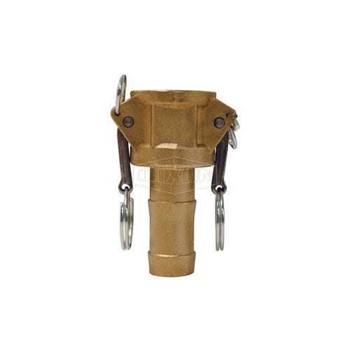 Dixon® G200-C-BR Type-C Cam and Groove Coupler, 2 in Nominal, Female Coupler x Hose Shank End Style, Brass, Import