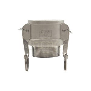 Dixon® G400-B-SS Type B Cam and Groove Coupler, 4 in Nominal, Female Coupler x MNPT End Style, 316 Stainless Steel, Import